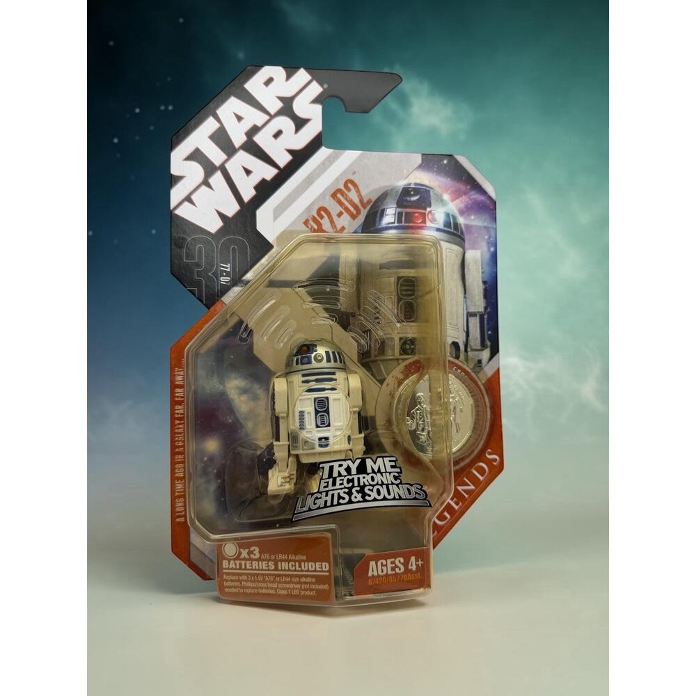 Hasbro Star Wars Saga Legends R2-D2 Lights & Sounds Figure 2007 30th Anniversary